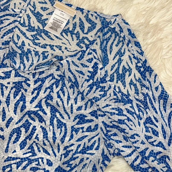 NWT MICHAEL Michael Kors Swim Cove Up Tunic Dress ~ in Grecian Blue - Picture 7 of 14